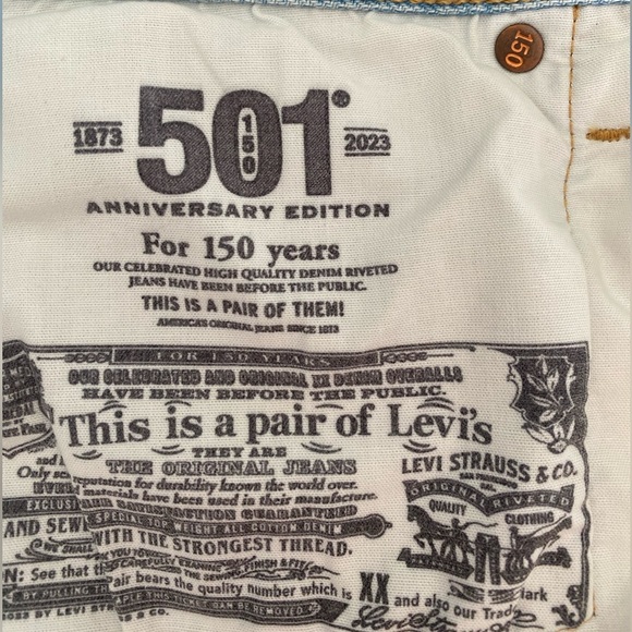 Levi’s 501 Anniversary 150 Edition Size 30 - Picture 8 of 14